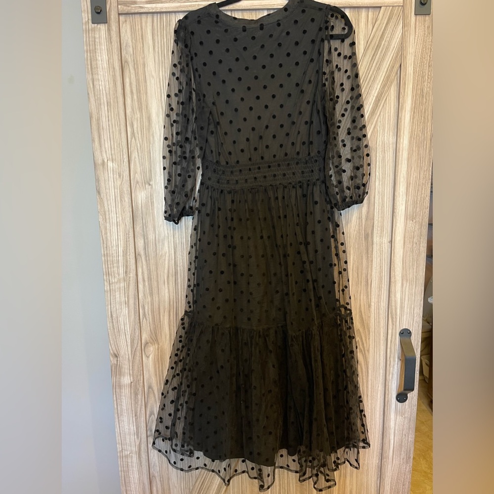 Piper And Scoot Swiss Dot Midi Dress - image 5